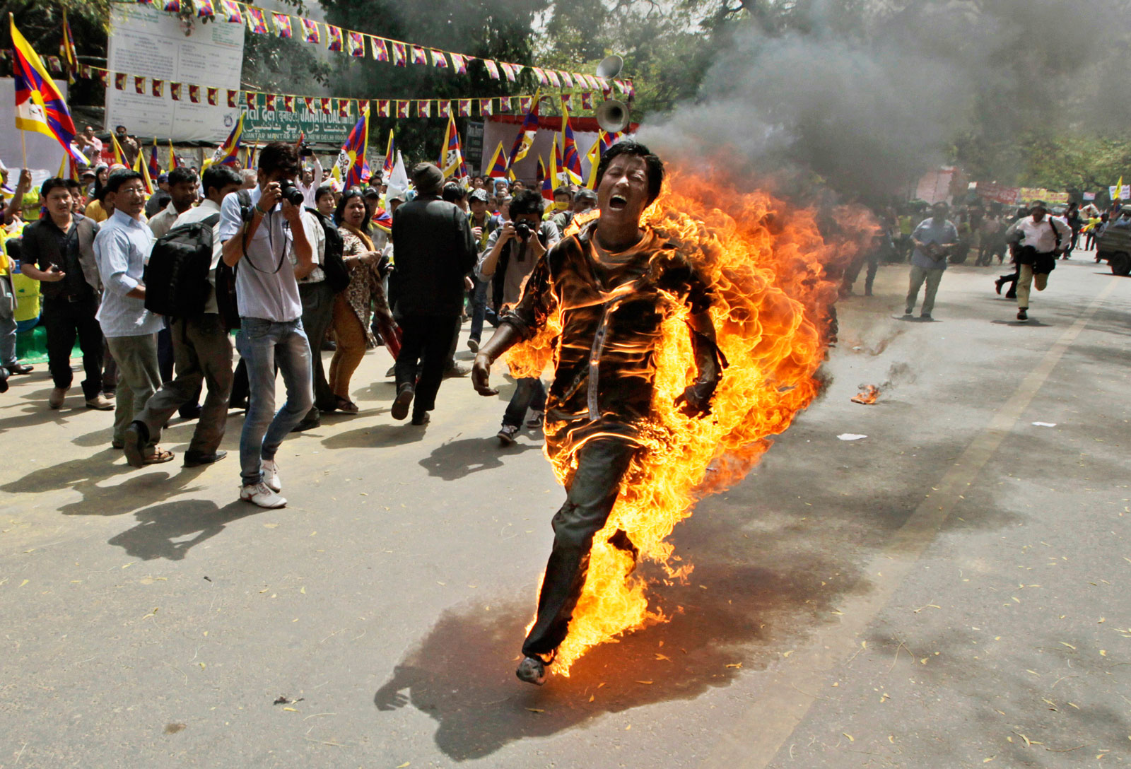 Самосожжение тибетского монаха